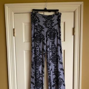 Boho knit flare pants